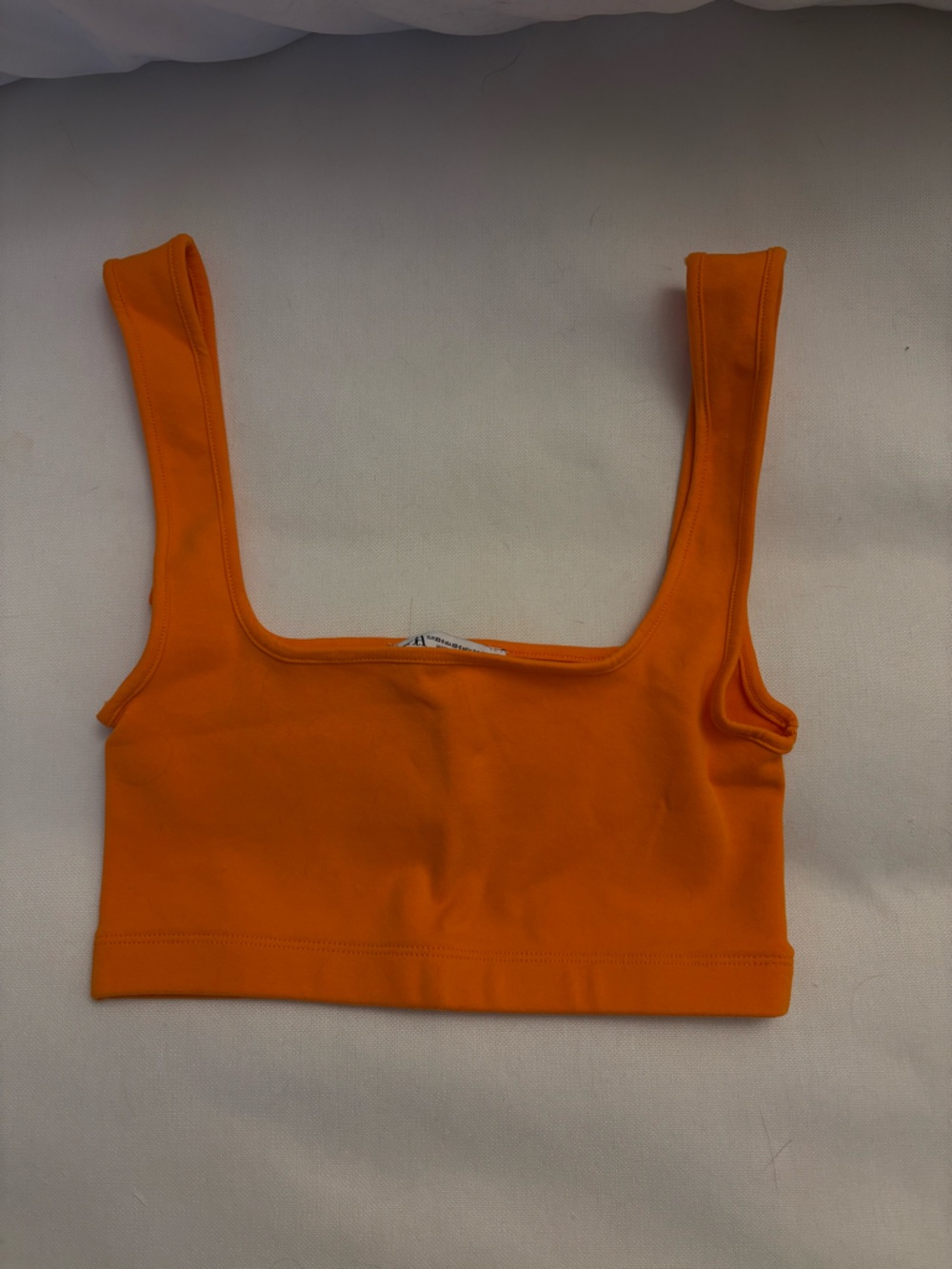 Zara Orange Scoop Neck Tank Top
